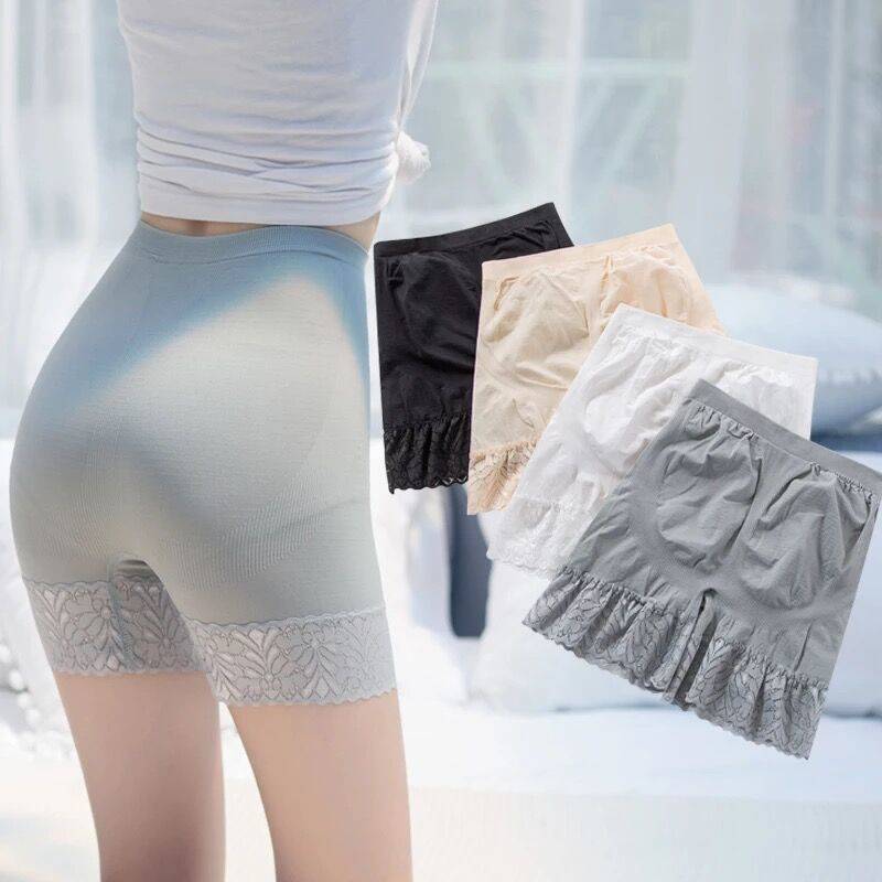 Pantalones cortos de seguridad de algodón para mujer, bragas sin costuras de gran tamaño, cintura adelgazante, ajustados a la cadera