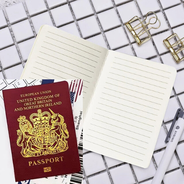 32 개국 시뮬레이션 여권 소품 노트북, 크리에이티브 선물 촬영 문구, 학용품, 저널 포켓 플래너