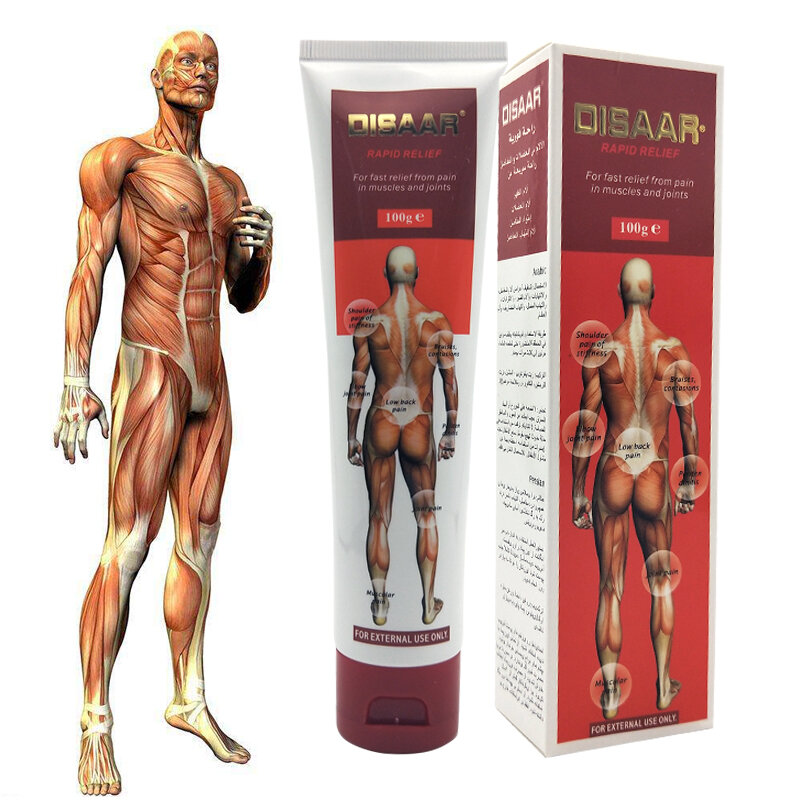 Crema para aliviar el dolor de los músculos, ungüento de masaje para aliviar el dolor muscular de las articulaciones, 100g