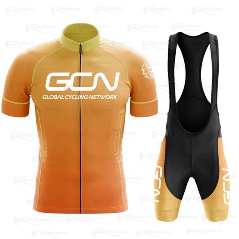 GCN-Conjunto de Maillot de ciclismo para hombre y mujer, uniforme de equipo para bicicleta de montaña, Maillot, Ropa de ciclismo corta, 2022