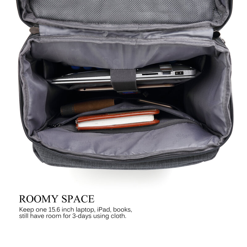 CoolBELL-mochila para portátil de 15,6 pulgadas, morral multifuncional con carga USB, resistente al agua, antirrobo, mochila escolar