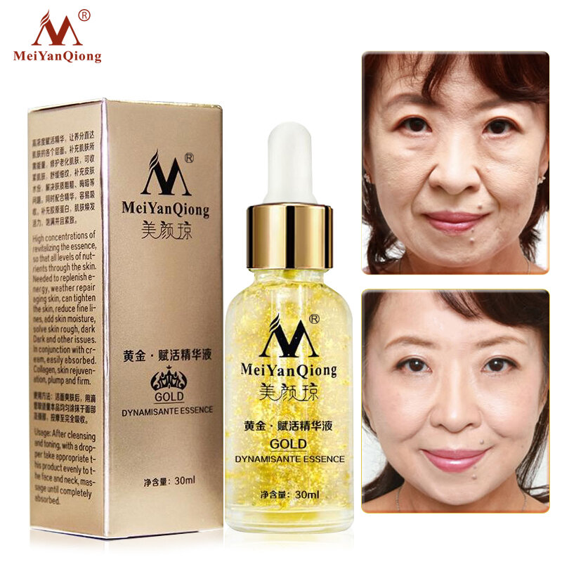 Cura della pelle 24K Gold Essence Day Cream Anti rughe cura del viso Anti Aging collagene sbiancante idratante acido ialuronico Ance