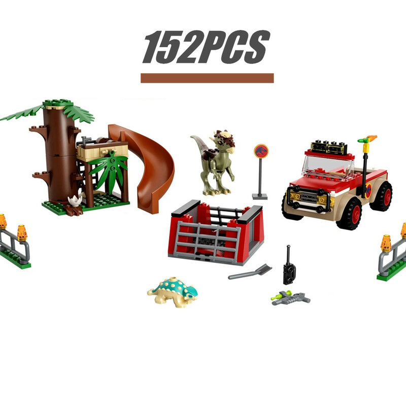 Bloques de construcción de Parque Jurásico para niños, juguete de piezas de bloques de construcción de parque Jurassic World, dinosaurio, dragón, ciudad, regalo para niños, 2022