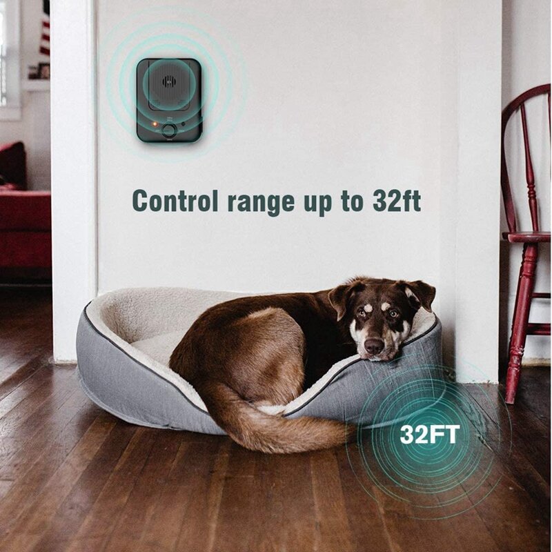 1Set dispositivo antiabbaio 3 livelli Sonic Bark detergenti dispositivi di controllo dell'abbaiare del cane nero