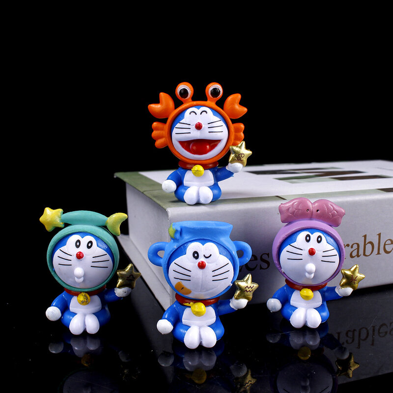 Figura de Anime Doraemon de doce constelaciones, adorno de escritorio versión Q, colecciona el entorno, muñecas, personajes, regalos para Festival de niños