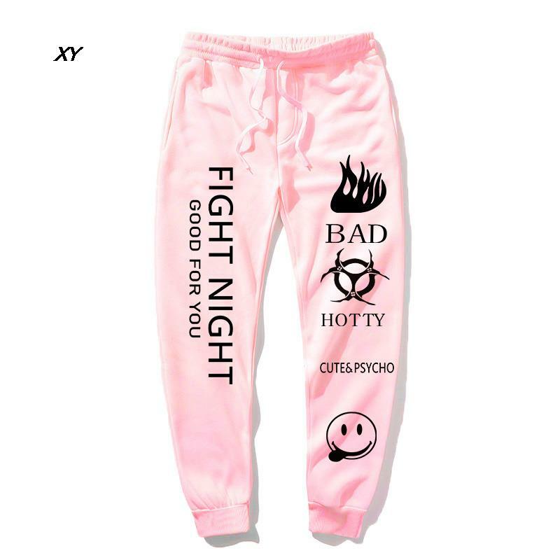 Men's and women's high waist casual hip-hop sexy sports pants loose snake-shaped sports pants letter printed cotton jogging pant
