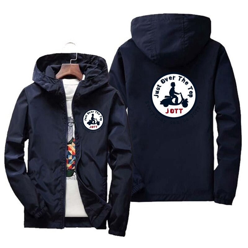 Lente En Herfst Nieuwe Jott Heren Hooded Casual Jacket Losse Water Proof Mannelijke Windjack Effen Kleur Mannen Winddicht jassen