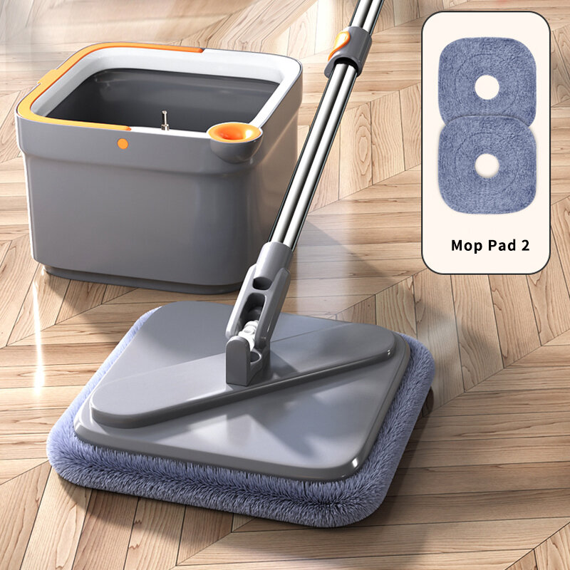 Mop com balde magia automática casa nenhuma mão lavagem microfibra mop punho ajustável ferramentas de limpeza do agregado familiar chão preguiçoso companheiro j1