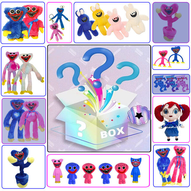 40Cm Huggy Wuggy Mainan Lembut Boneka Poppy Bermain Karakter Permainan Horor Boneka Mewah Mainan untuk Anak-anak Laki-laki Hadiah Natal