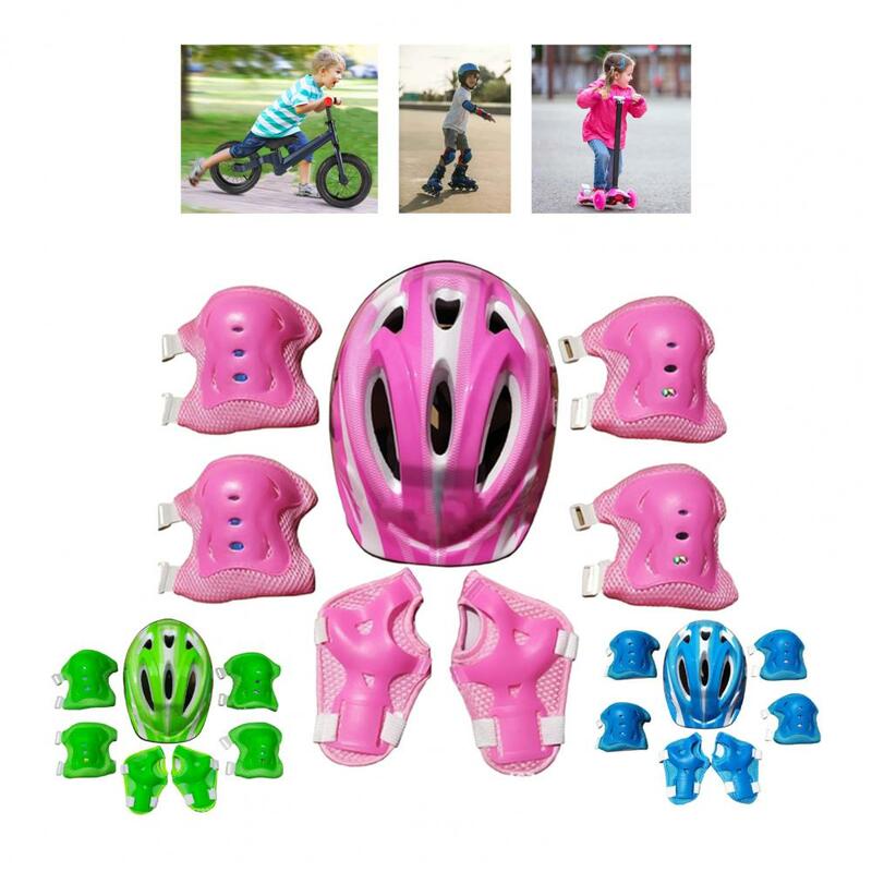 Heavy Duty  Durable Roller Knee Pad Elbow Pads Kit Sandwich Mesh Palm Guards High Hardness   for Kids