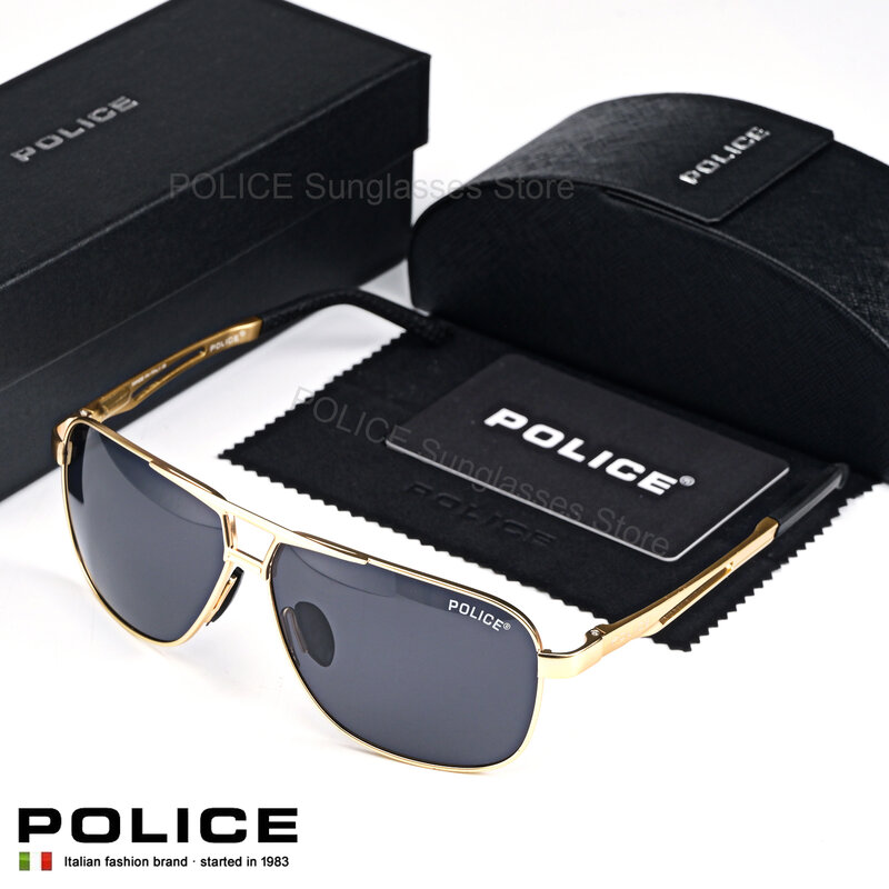 Politie Luxe Merk Zonnebril Gepolariseerde Brand Design Brillen Mannelijke Rijden Anti-Glare Bril Mode Trend Mannen UV400