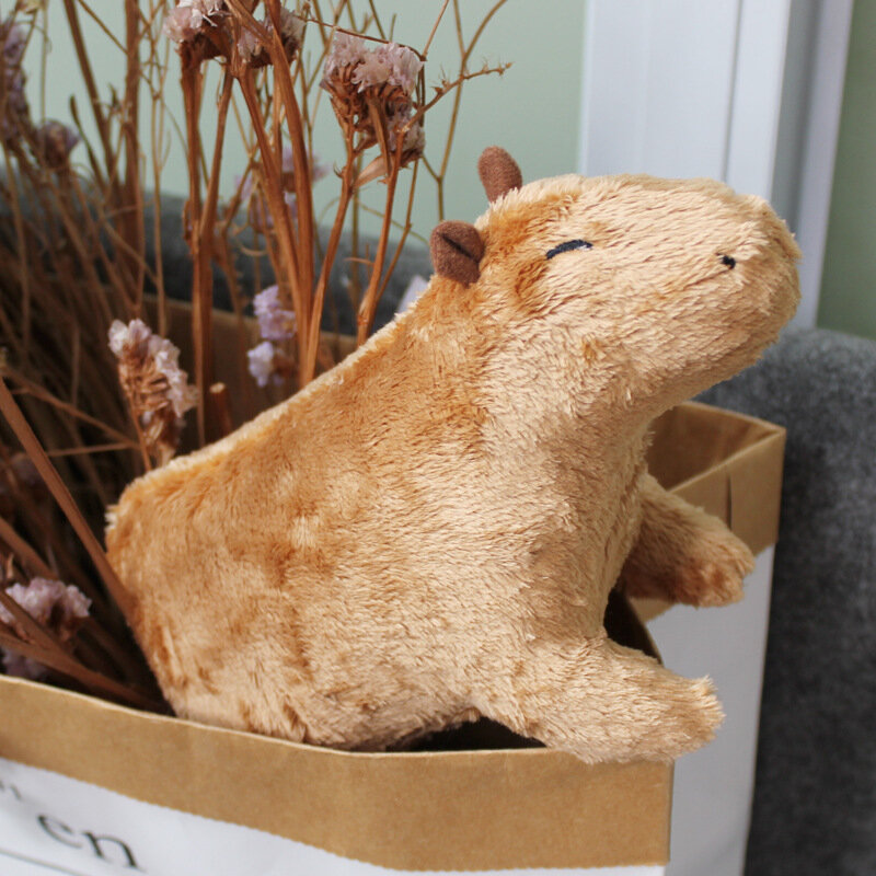 Juguetes de Peluche de imitación de Capybara para niños, muñecos suaves de la vida Real, regalo de Navidad, 20cm