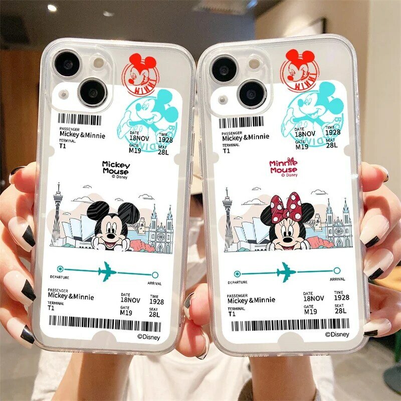 Mickey Mouse Scenic Ticket โทรศัพท์สำหรับ iPhone 11 12 13 Pro MAX 12 13 Mini 6S 7 8 plus X XR XS MAX SE 2020ซิลิโคน Funda