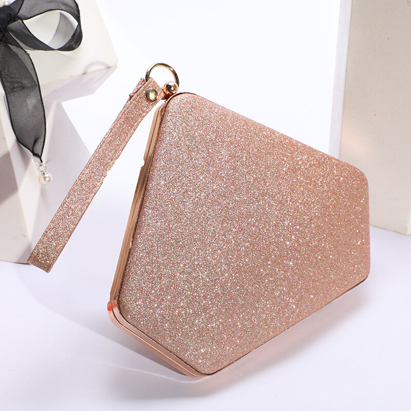 Fashion Evening Bags Ladies Popular Handbags Sequin Party Cosmetic Bags Solid Color Women's Bags