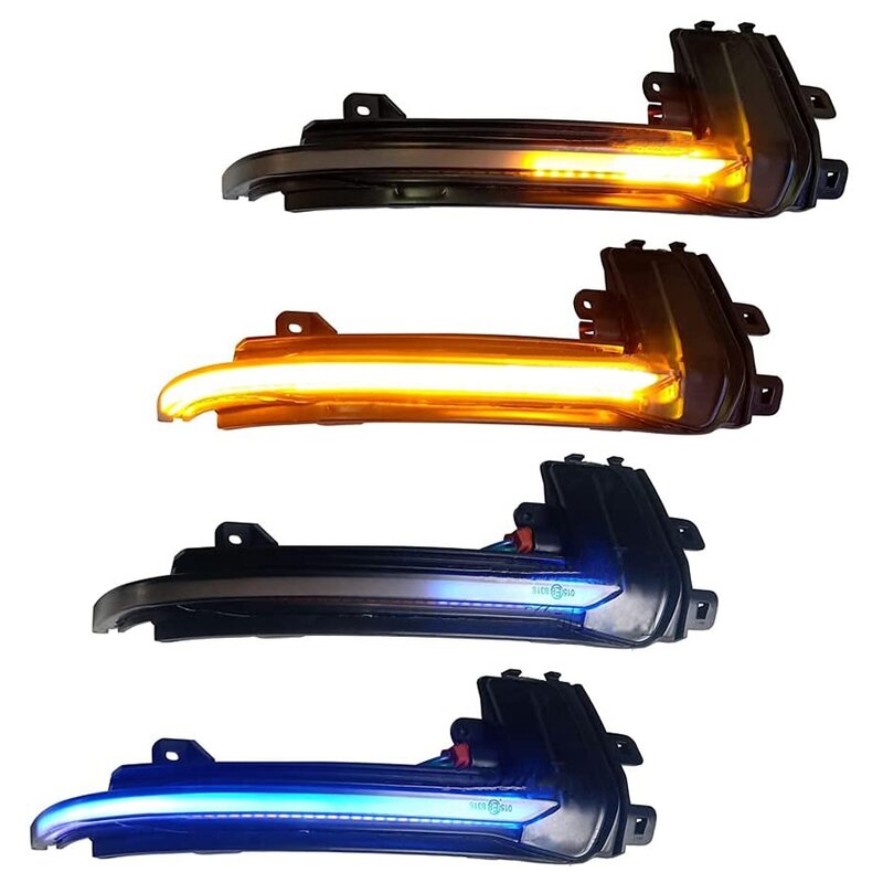 Auto Parts Side Mirror Turn Signal Lamp Dynamic Blinker for A3 8P A4 A5 B8.5 Q3 A6 C6, Dynamic Blue LED Light