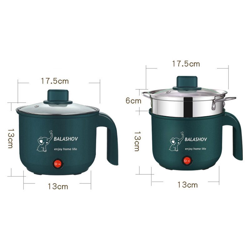 Электрическая рисоварка, многофункциональный мини-прибор для приготовления риса с антипригарным покрытием, одно-и двухслойный