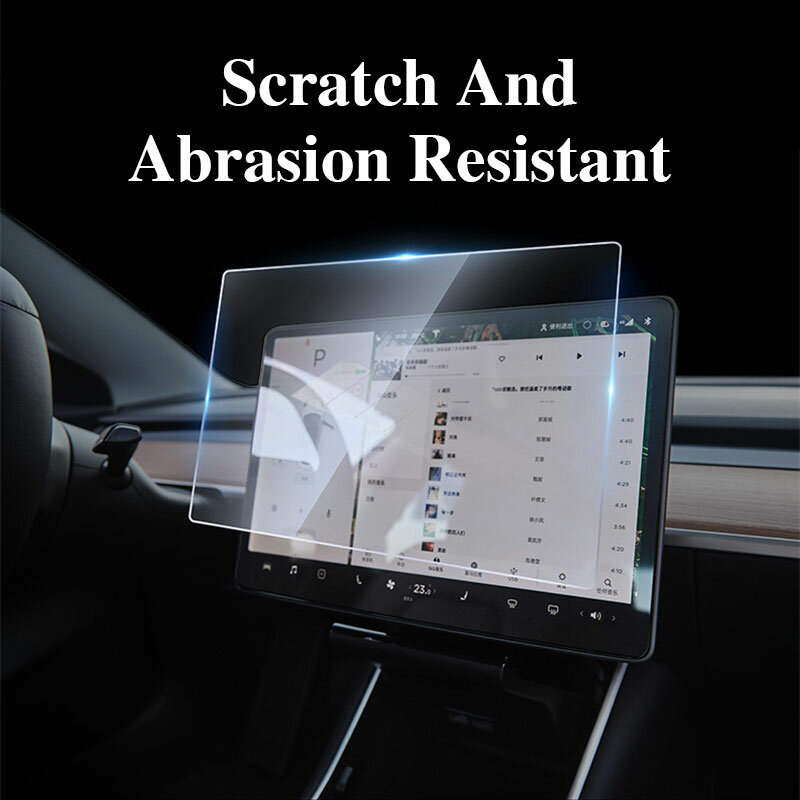 Novo vidro temperado para tesla modelo 3 y x s acessórios centro de controle touchscreen navegação do carro tela toque protetor filme