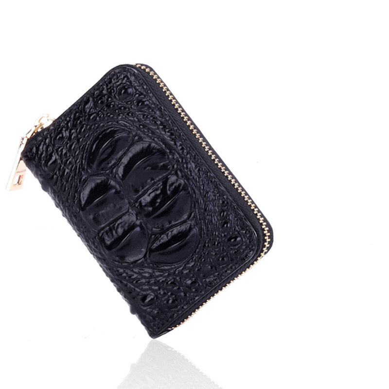 Prawdziwej skóry kobiet mody biznes portfel wysokiej jakości Mini Zipper wielu posiadacz karty wizytówki luksusowe mała torebka