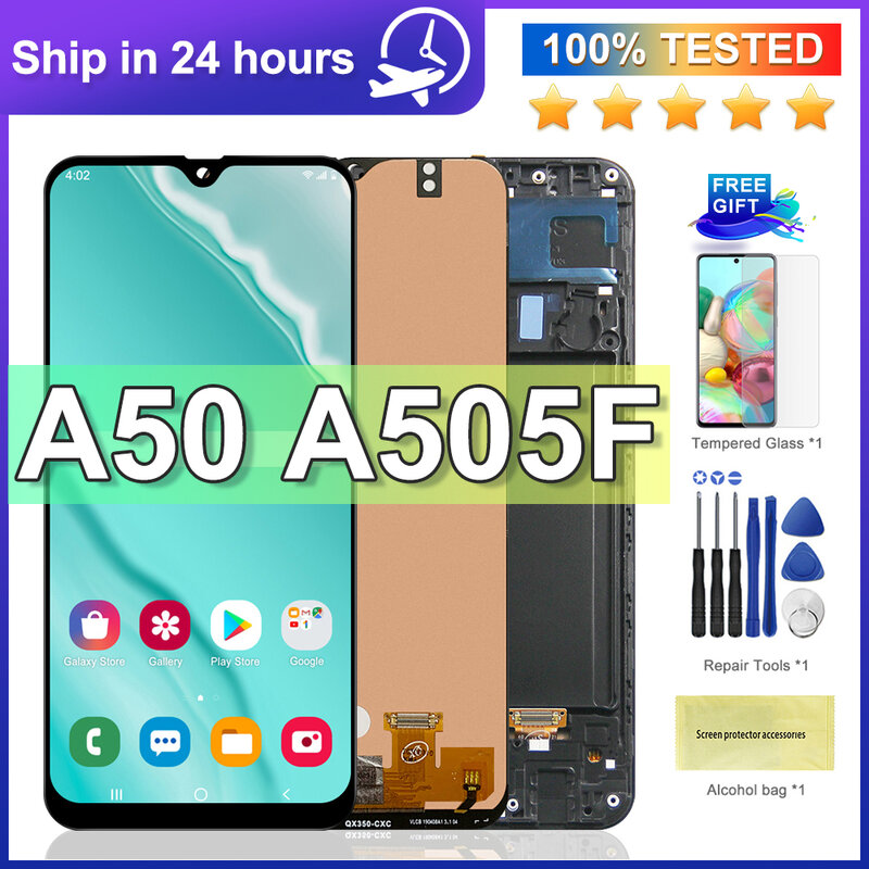 Nuovo per Samsung Galaxy A50 SM-A505FN/DS A505F/DS A505 Display LCD Touch Screen Digitizer Assembly per Samsung A50 LCD