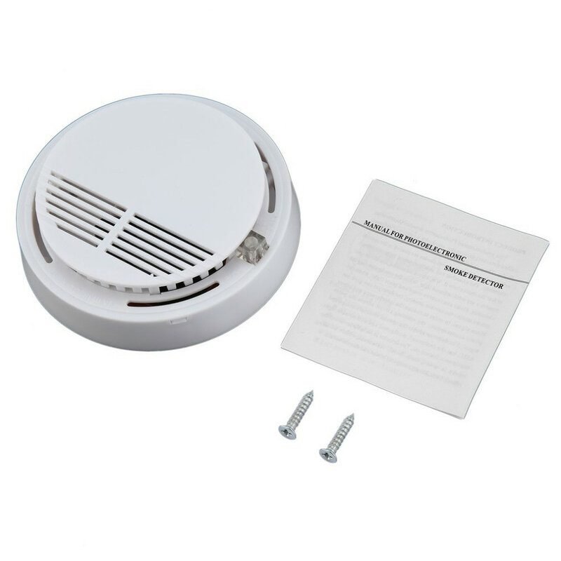 10Pcs Smoke Sensor Alarm Sensitive Photoelectric Independent Fire Smoke Detector for Home Security Alarm System