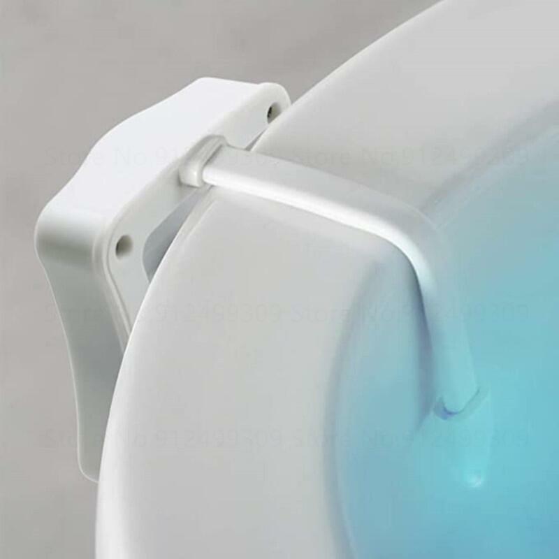 Lampu Toilet LED Sensor Gerak PIR Lampu Malam 8 16 Warna Lampu Latar WC Toilet Duduk Mangkuk Lampu Malam untuk Anak-anak