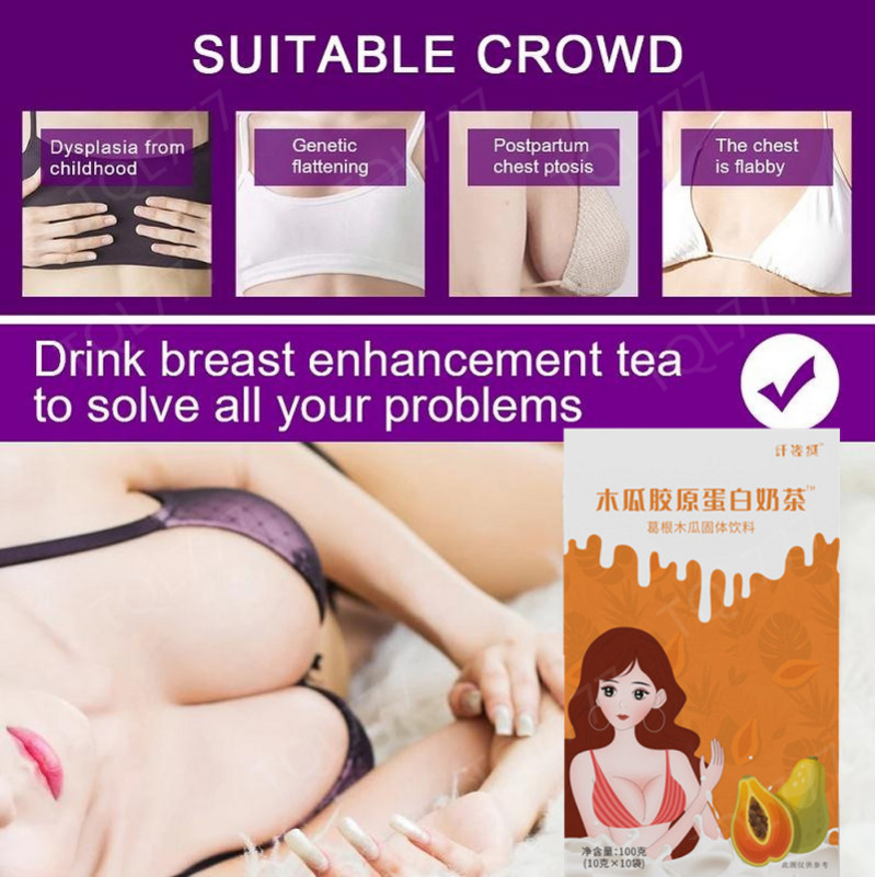 Realce da mama pueraria pó papaia colágeno refeição substituição leite chá realce da mama sólida bebida realce da mama