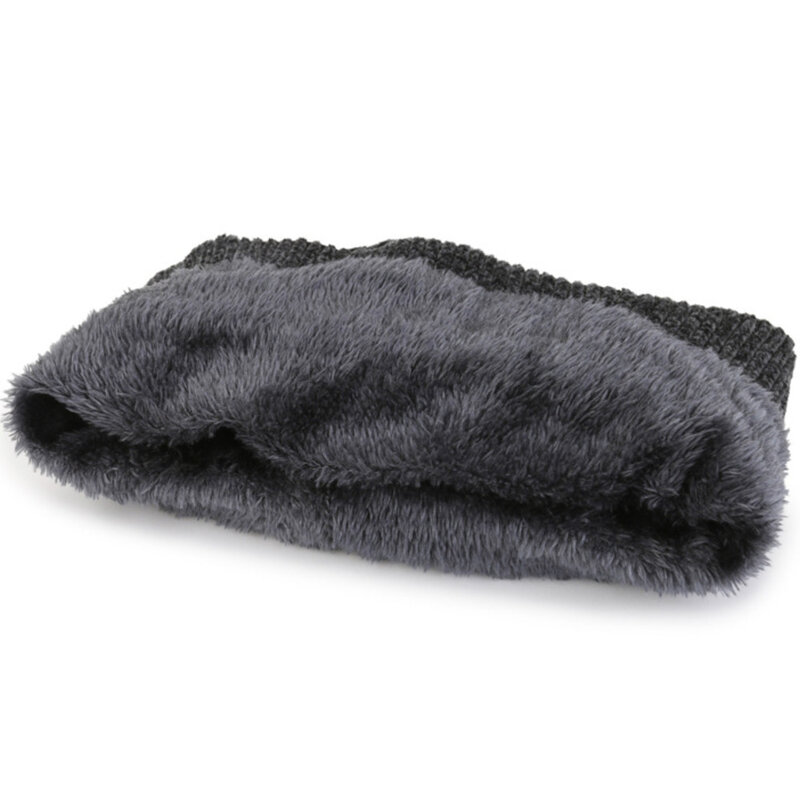 Зимняя Шапка-бини, шапка-ушанка с флисовой подкладкой, теплая шапка-ушанка с флисовой подкладкой, вязаная Лыжная шапка с флисовой подкладкой, трикотажная мужская шапка