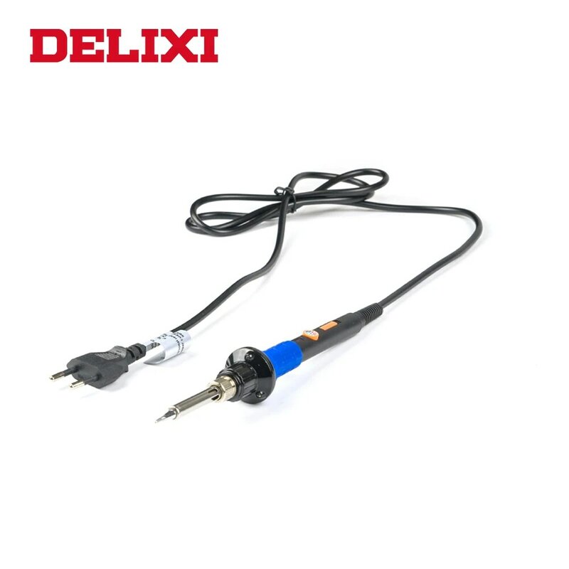 DELIXI-soldador eléctrico de 60W, temperatura ajustable, luz Led, herramienta de reparación de estación de soldadura doméstica, novedad