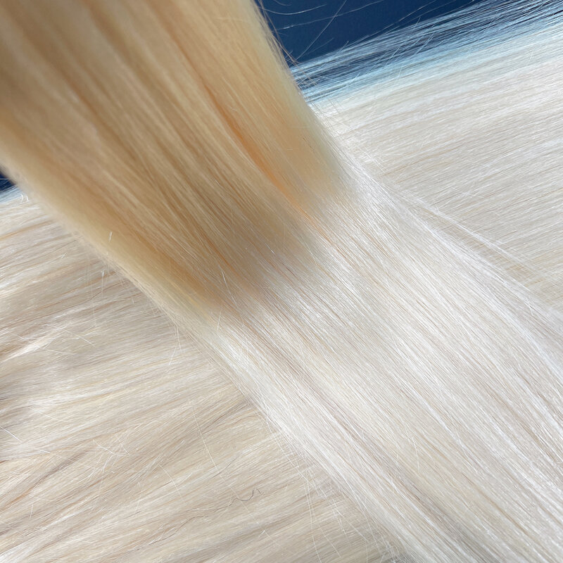 NNHAIR 100% ludzkie włosy podwójne rysowane mikro pętli Remy doczepy z ludzkich włosów mikro pierścień 14 "-24" jasny kolor
