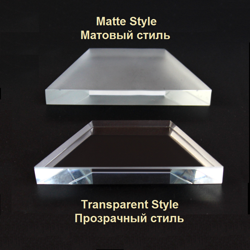 Physical Optical Transparent Matte Prism Teaching Experimental Equipment Trapezoid / Semicircular / Triangular Lens Set