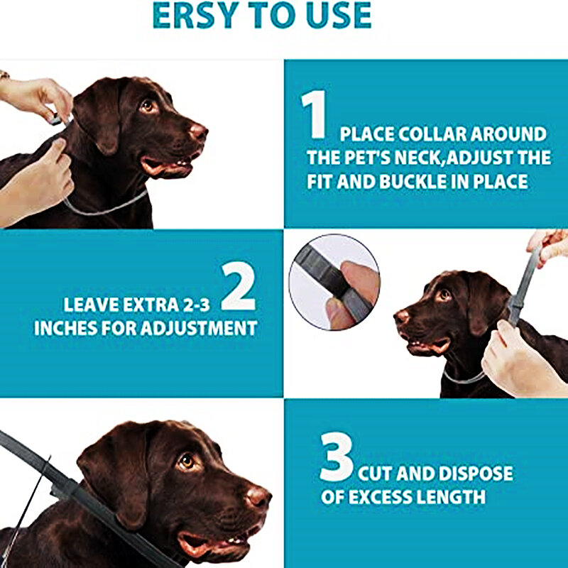 Collar extensible antipulgas para mascotas, Collar antiparasitario personalizado antipulgas y garrapatas para perros grandes, cachorros y gatos