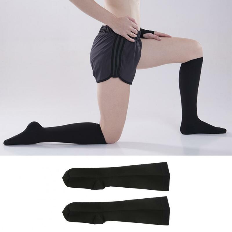 1 Pair Compression Socks Relieve Pain Open Toe Knee High Elastic Good Ductility Spandex Reduce Abrasion Varicose Veins Socks