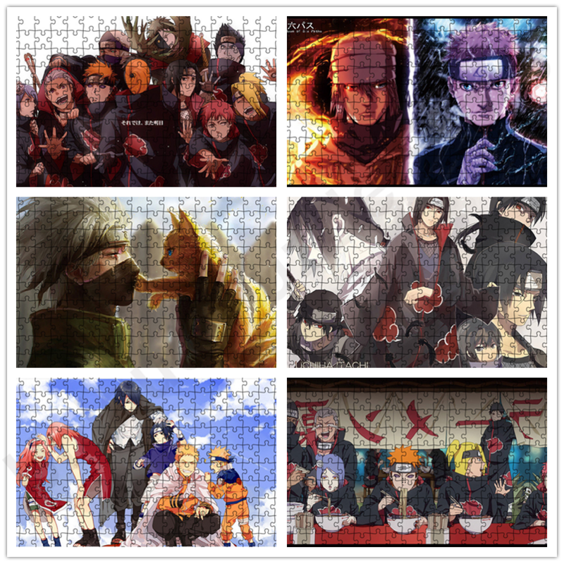 Naruto Manga Puzzle 300/500/1000 Pieces Wooden Tangram Puzzles