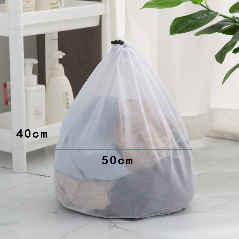 4pcs Laundry Bag Large Capacity Fine Mesh Drawstring Washing Bag Set
