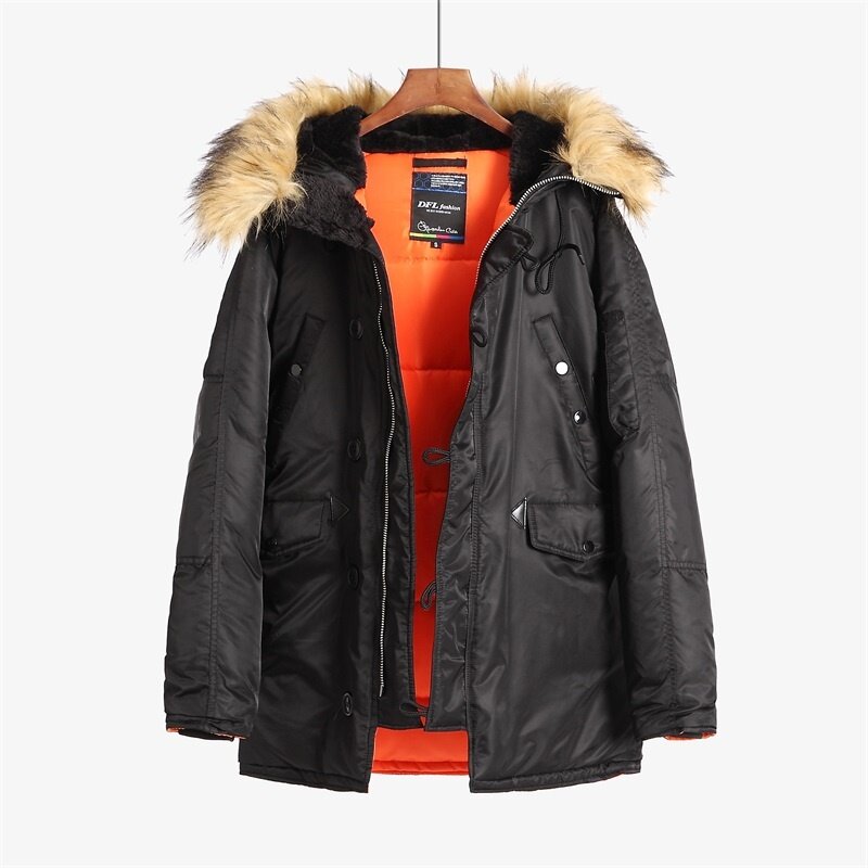 Женское зимнее пальто в стиле Аляски, облегающая Толстая парка с меховым капюшоном, стеганая куртка в стиле милитари для холодной погоды