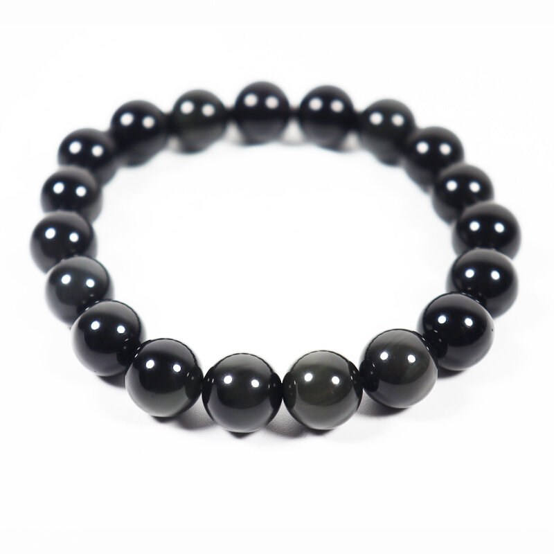 10/8/6mm anti inchaço preto obsidian emagrecimento pulseira para mulheres homens tornozeleira yoga energia oração contas corda jóias pulseiras
