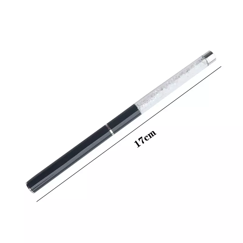 1pc Ombre Nail Brush Nail Art Painting Pen Brush UV Gel Polish Gradient Color Rhinestone Crystal Acrylic Nail Drawing Pen