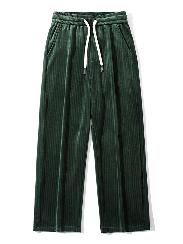 2022 jesień/zima aksamitne spodnie dresowe mężczyźni/kobiety Unisex szerokie nogawki proste welurowe spodnie Streetwear rozciągnięte luźne spodnie do biegania