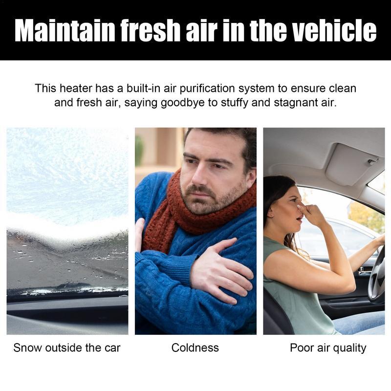 سخان السيارة الجزيئي الحركية المحمولة الصغيرة ، مزيل الصقيع الزجاج الأمامي للسيارات ، اكسسوارات السيارات في فصل الشتاء