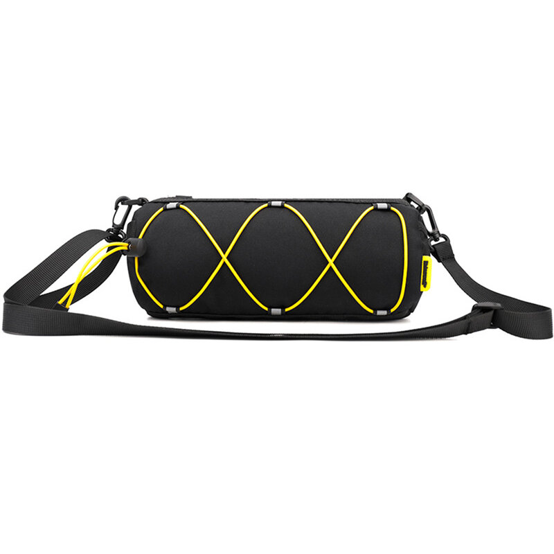 Portable Bike Handlebar Bag 2.4L Multifunctional Front Tube Bag Frame Storage Pannier Commuter Shoulder Bag Bicycle Accessories