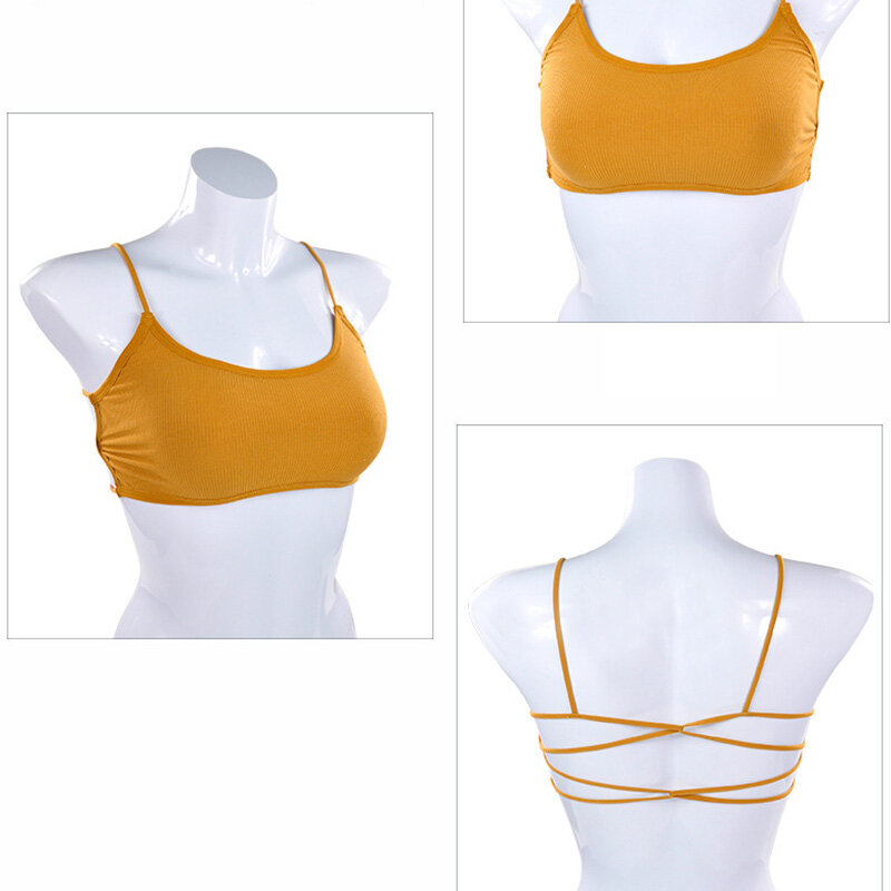 Beauty Cross Back Sport Bra For Women Yoga Sport Top Vest Breathable Wirefree Padded Fitness Yoga Bras