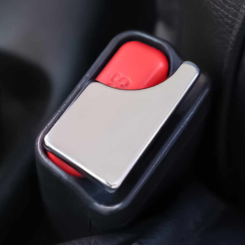 2pcs Hidden Car Seat Safety Belt Buckle Clip Metal Insert Card Auto Interior Seat Buckles Alert Silencer Seatbelt Accessories