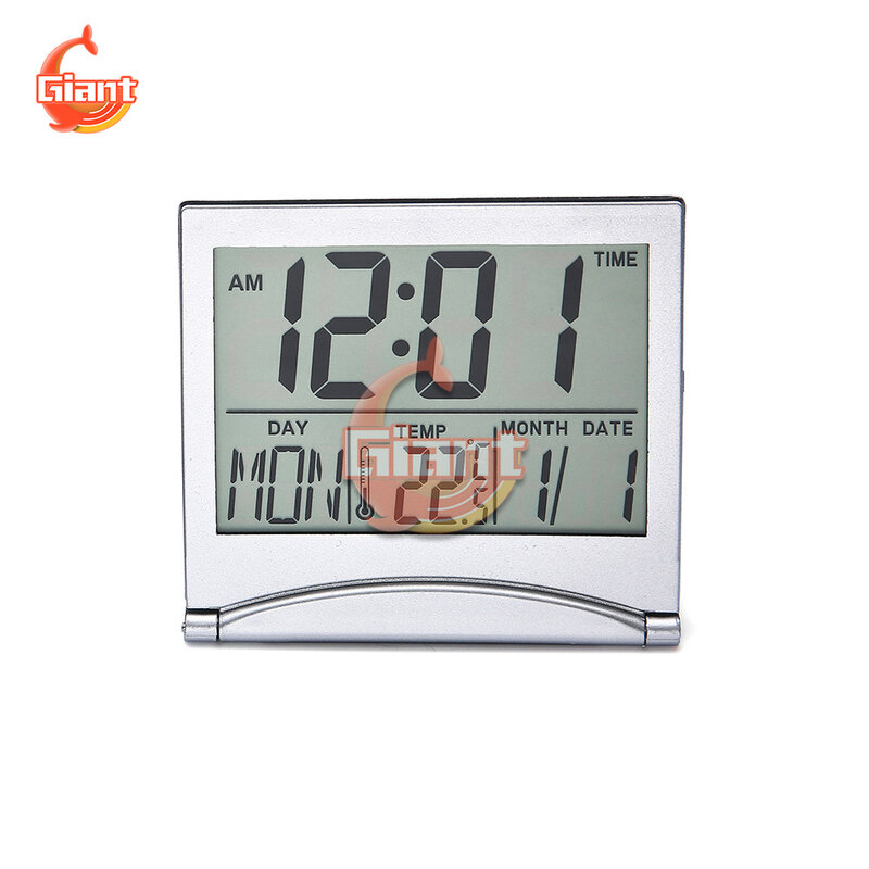 พับ LCD นาฬิกาดิจิตอลนาฬิกาเครื่องวัดความชื้นสัมพัทธ์นาฬิกาปลุกโต๊ะนาฬิกาสถานีสภาพอากาศโต...