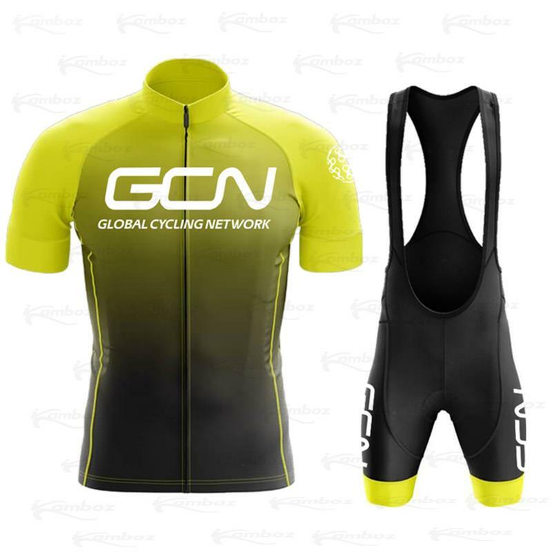 New 2022 GCN Cycling Jersey set Summer quick dry Cycling Clothing MTB Maillot Ropa Ciclismo Men Anti UV Road Bike Racing Suit