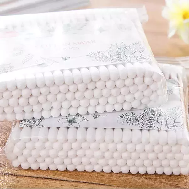 500pcs Double Head Cotton Swab Women Makeup Cotton Buds Tip For Wood Sticks Nose Ears Cleaning Health Care Tools