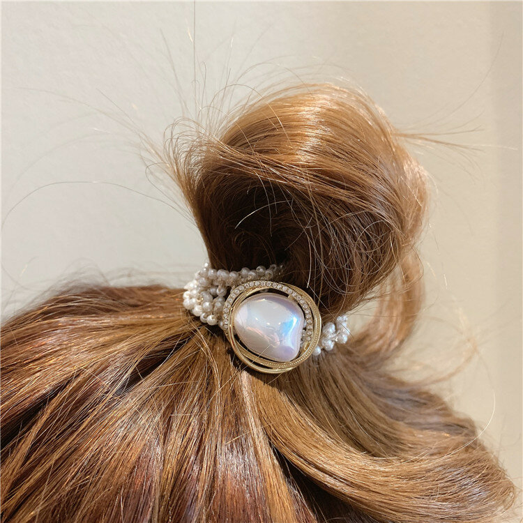 New Lady Pearl Hair Ties donna Exquisite Scrunchie accessori per capelli da donna elastico elastico Hairband Ponytail Holders
