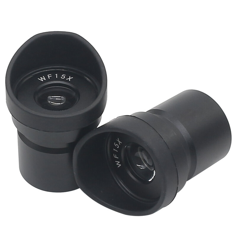 One Pair of Wide Field Eyepiece WF5X WF10X WF15X WF20X for Stereo Microscope Optical Lens Mounting Diameter 30.5mm Rubber Cover