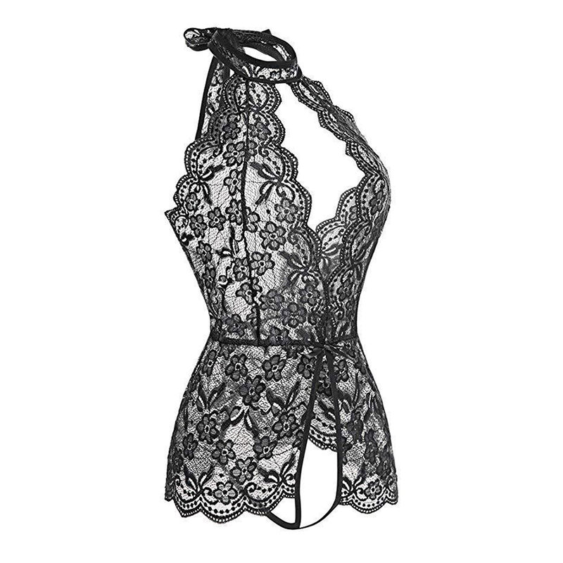 Naughty Women's Sexy Lace Lingerie Sets Nightwear Thong Babydoll Lady Hollow Out Underwear Bodysuit For Women Lady Female