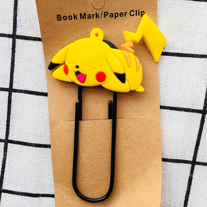 2022ใหม่ Pokemon Keda เป็ดน้ำ Yibo Fire Dragon การ์ตูน PiKaqiu ใหม่ PVC Bookmark กระดาษคลิปนักเรียนการเรียนรู้อุปกรณ์ของขวัญ