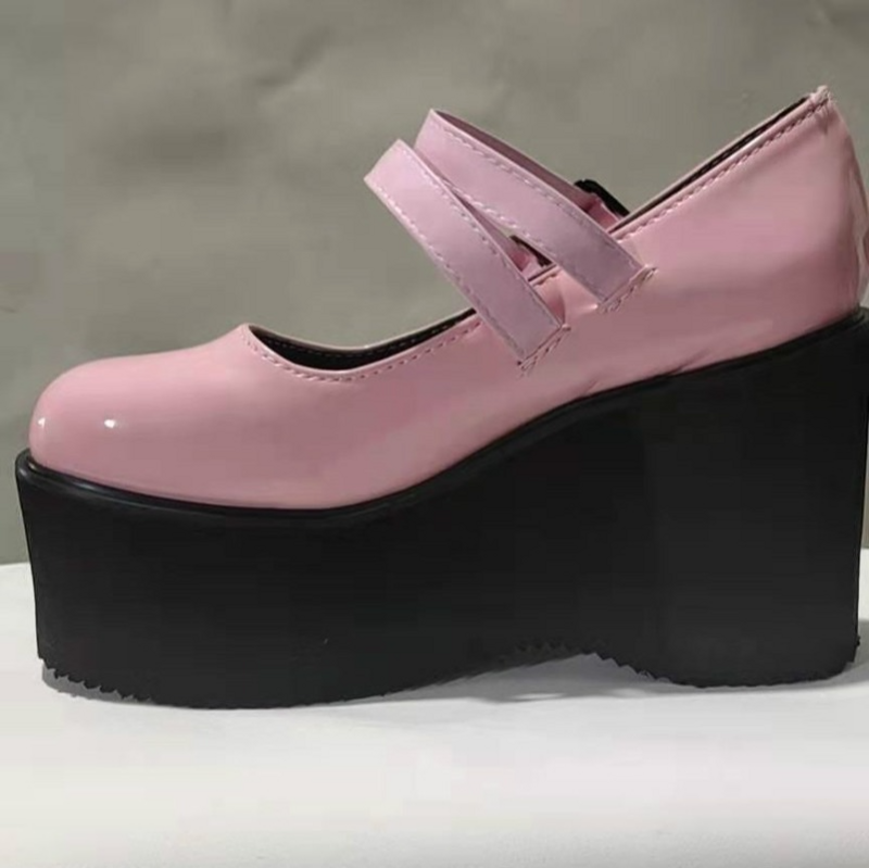 Brand New Female Lolita Cute Mary Janes Pumps Platform Wedges High Heels women's Pumps Sweet Gothic Punk Shoes Woman